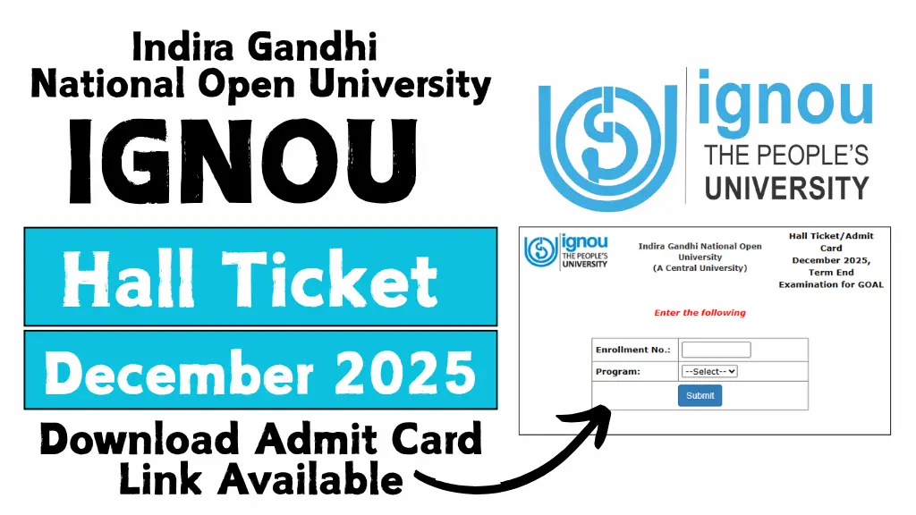 IGNOU Hall Ticket December 2025
