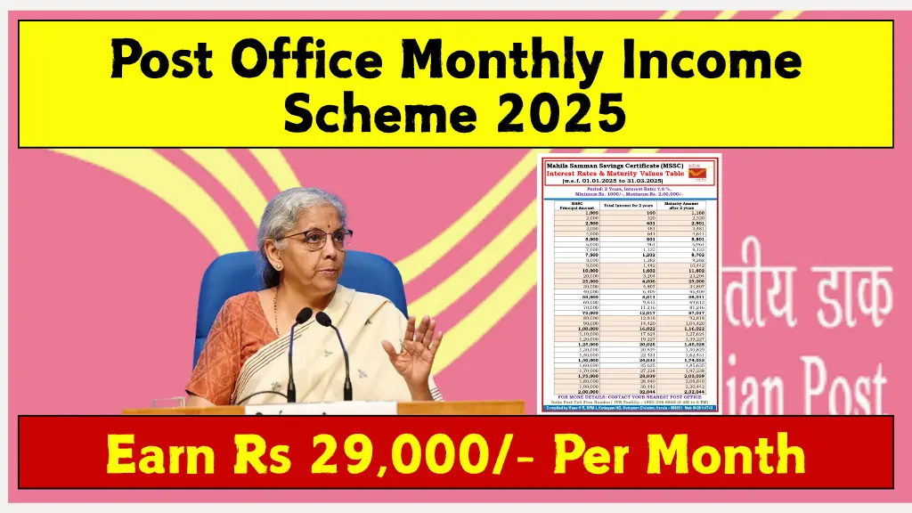 Post Office Monthly Income Scheme 2025
